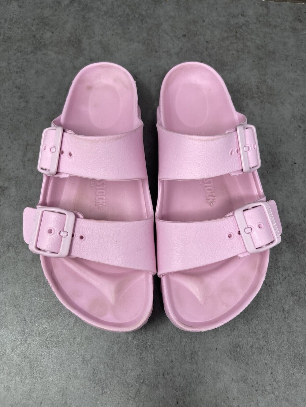 Birkenstock EVA Sandals Womens Size 6 (37) Pink Rubber Slide Slip On - Picture 3 of 8